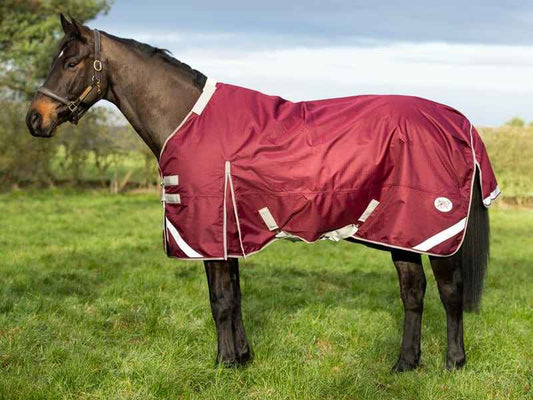 0g Detachable Neck Turnout Rug - Burgundy - Pet Supplier Store