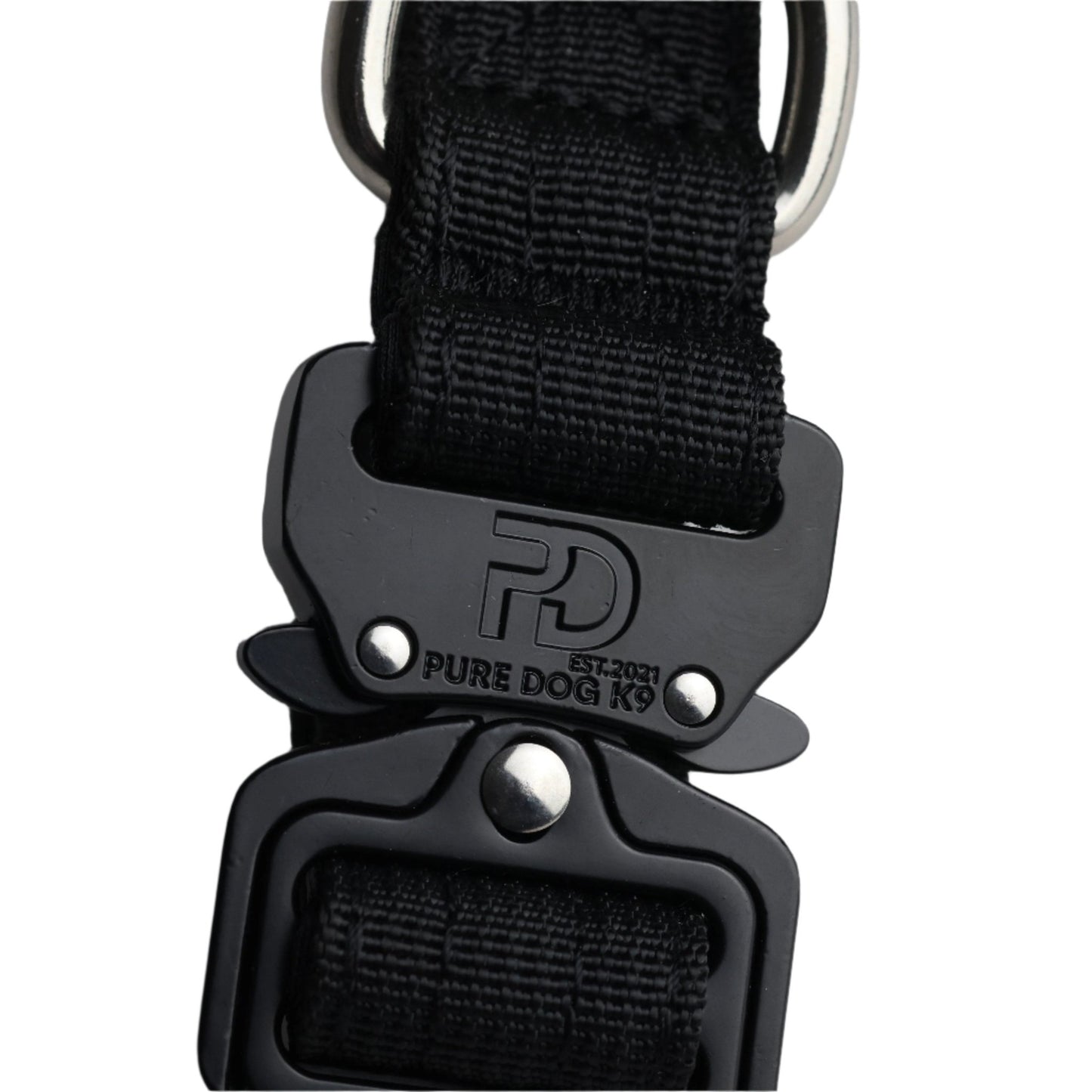 2.5cm Tactical Collar Black - Pet Supplier Store