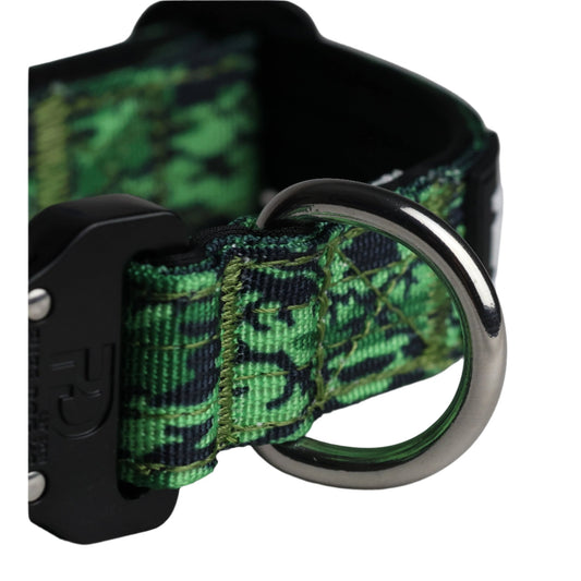 2.5cm Tactical Collar Green Camo - Pet Supplier Store