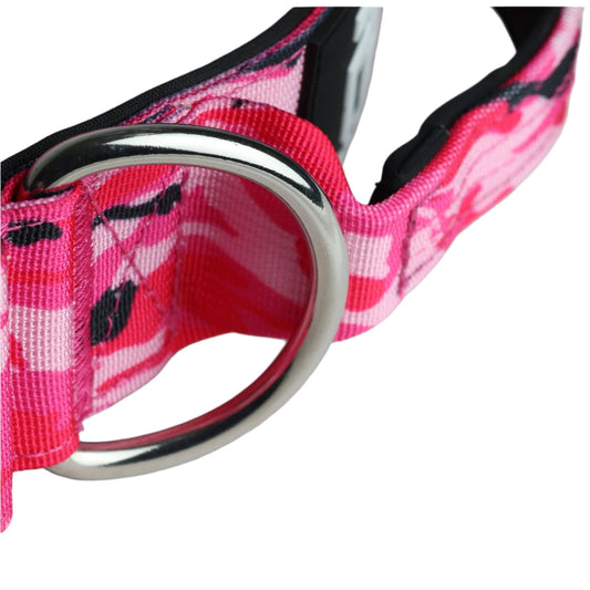5cm Tactical Collar Pink Camo - Pet Supplier Store