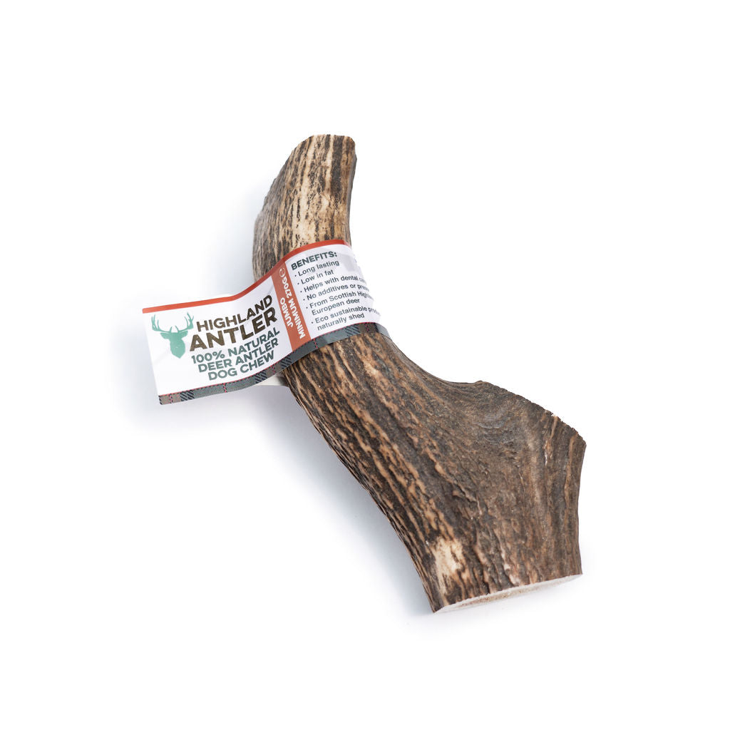 Highland Antler Jumbo Dog Chew (Min 270g) – 100% Natural Deer Antler