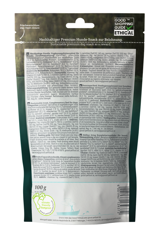 Adult Soft Gooodies - Sustainable Trout dog treats 100g