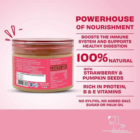 Pawfect Peanut Butter with Strawberry & Pumpkin Seeds 275g