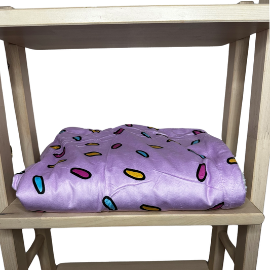 Pink Sprinkles For Days blanket LARGE - fleece dog blanket
