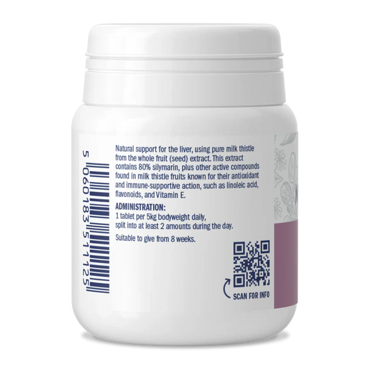 Dorwest Milk Thistle Tablets For Dogs & Cats – Natural Liver Support – 100 Tablets