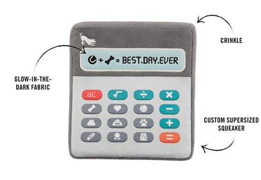 Back To School Doggie Digits Calculator Plush Dog Toy - Pet Supplier Store