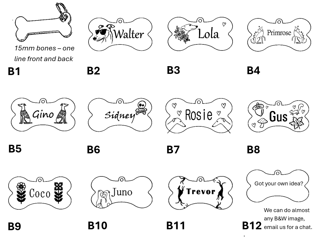 Engraved Dog Tags - Bones - Pet Supplier Store