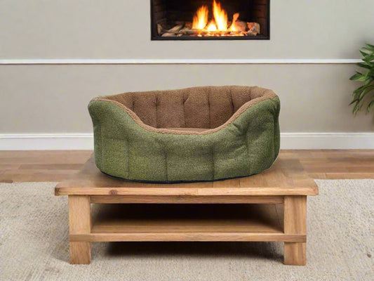 Premium Orkney Tweed Fleece Lined Bolster Beds - Pet Supplier Store