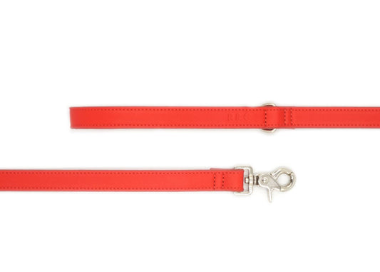 Red Leather Dog Lead - Pet Supplier Store
