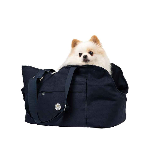 Soho Poms Berwick Pet Carrier - Navy - Ideal for Dogs & Cats - Pet Supplier Store