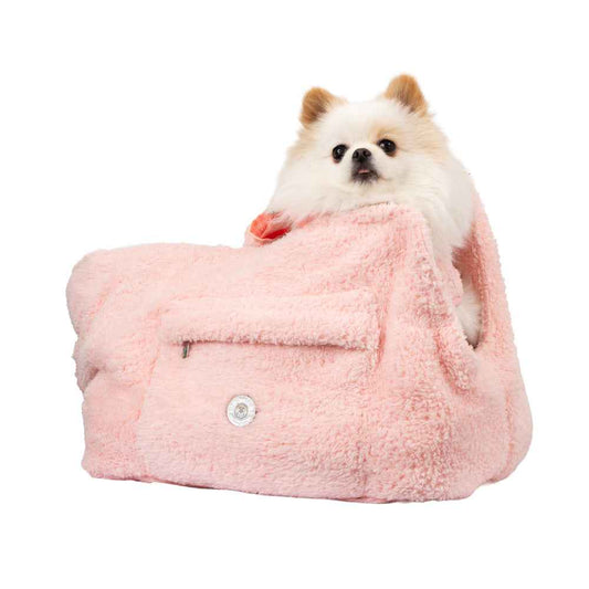 Soho Poms Carnaby Teddy Bear Carrier - Blush Rose - Pet Supplier Store
