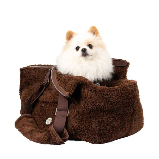 Soho Poms Carnaby Teddy Bear Carrier - Cocoa Bean - Pet Supplier Store