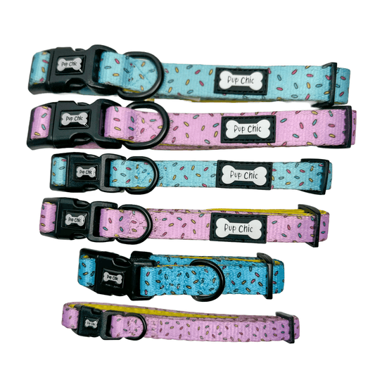 Sprinkles For Days Collar - pink or blue sprinkles dog collar - Pet Supplier Store