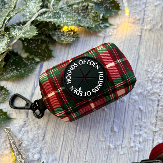 Tartan Me Up - Red & Cream Tartan Design Poop Bag Holder - Pet Supplier Store