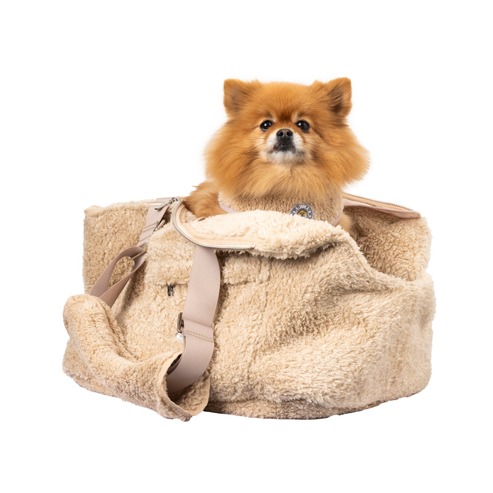 Soho Poms Carnaby Teddy Bear Carrier - Vanilla Cream