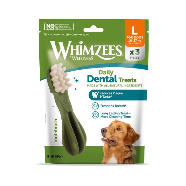 Whimzees Trial Pack Toothbrush Large 3 Pieces - Pet Supplier Store