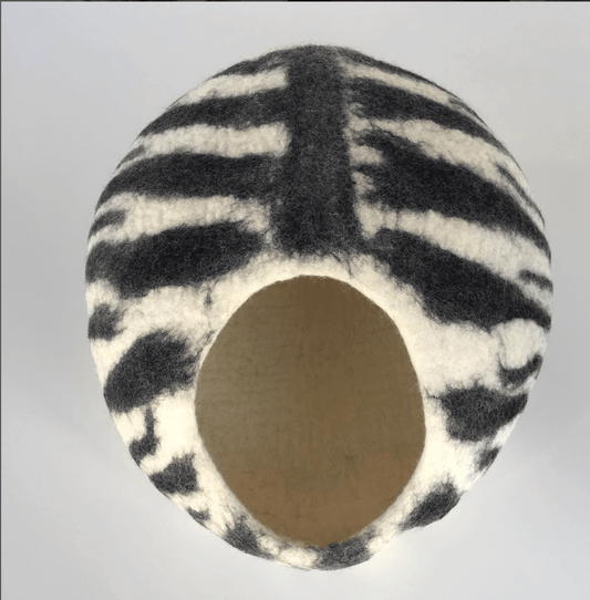 Zebra Wool Cocoon Basket - Pet Supplier Store