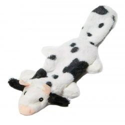 Ani Black & White Cow Flat Friend Dog toy - Pet Supplier Store
