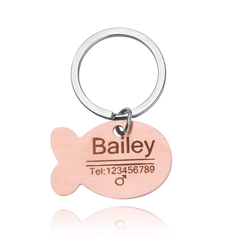 Bailey personalise stainless Cat Name Collar Tag - Pet Supplier Store