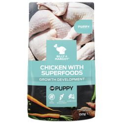 Billy & Margot Puppy Pouch Chicken & Superfoods 150g - Pet Supplier Store