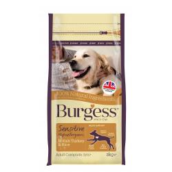 Burgess Sensitive Adult Dog Turkey & Rice 2kg - Pet Supplier Store