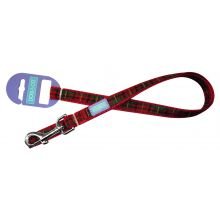 Hem & Boo Tartan Lead Red Medium - Pet Supplier Store