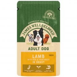 JAMES WELLBELOVED MEGA PACK Dog Pouches Lamb with Rice in Gravy 40x150g - Pet Supplier Store