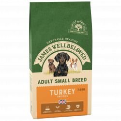 JAMES WELLBELOVED Turkey & Rice Adult Small Breed 7.5kg - Pet Supplier Store