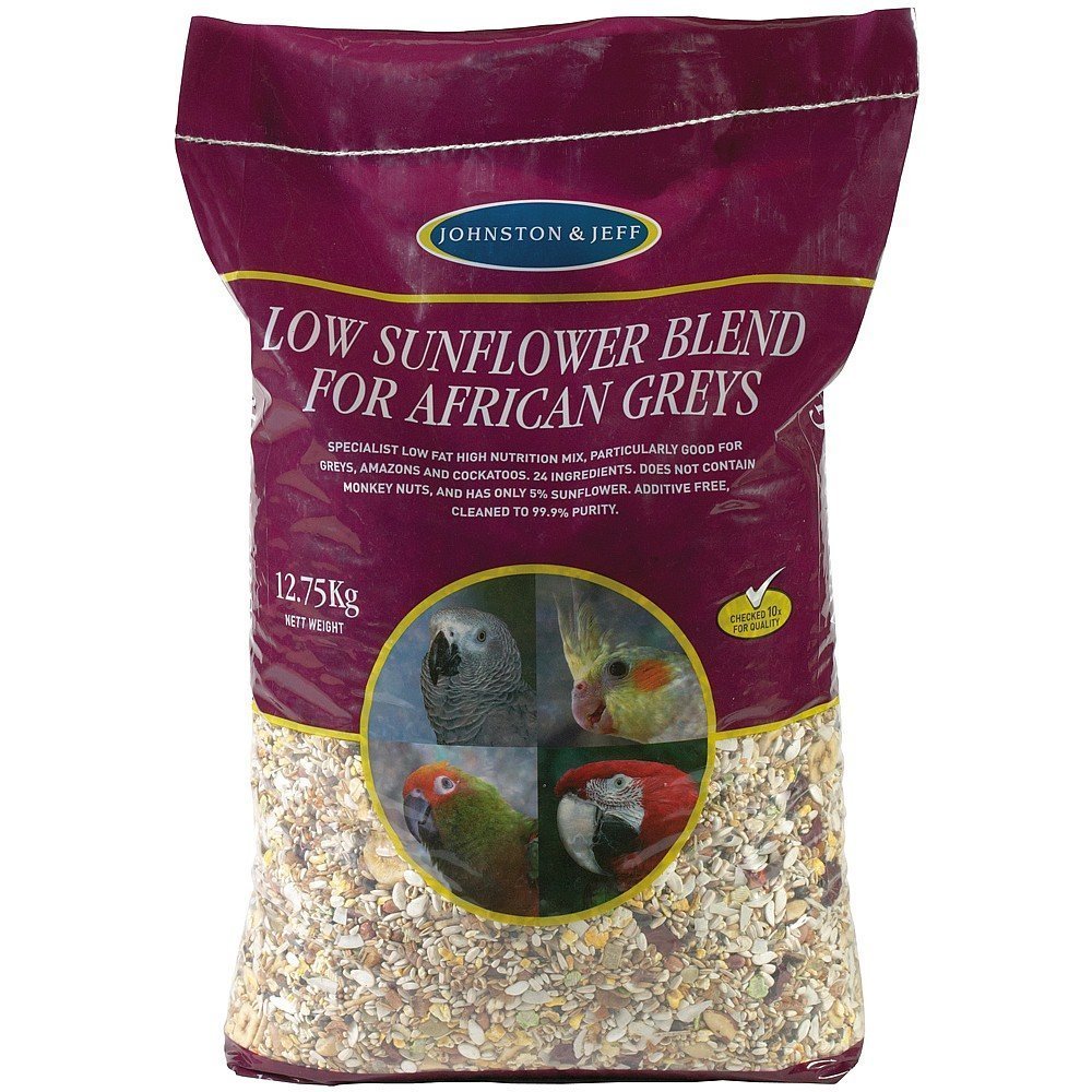 Johnston & Jeff African Grey Low Sunflower Diet 12.75 kg - Pet Supplier Store