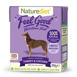 Naturediet Feel Good Turkey & Chicken 390g - Pet Supplier Store