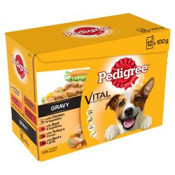 Pedigree Adult Wet Dog Food Pouches Mixed Selection in Gravy 12x100g - Pet Supplier Store