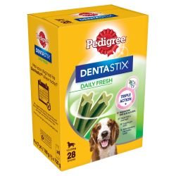 Pedigree Dentastix Fresh Adult Medium Dog Treats 28 Dental Chews - Pet Supplier Store