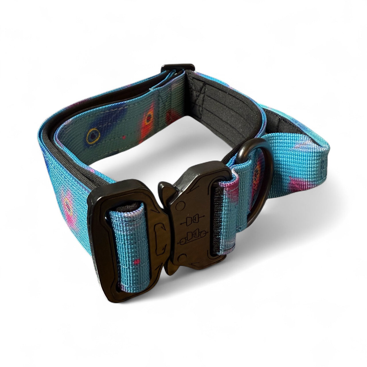 Power Peacock Tactical Dog Collar (M–XL) – Heavy-Duty Strength Meets Bold Style