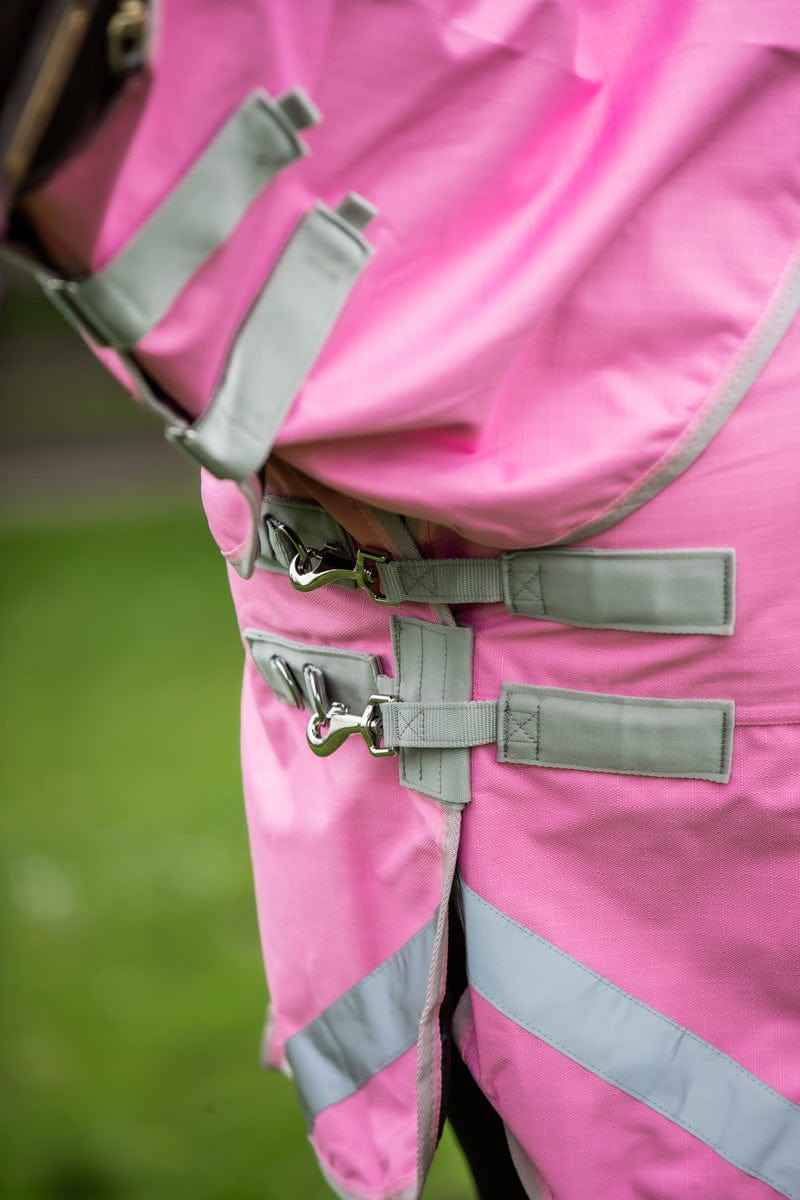 0g Detachable Neck Turnout Rug - Baby Pink - Pet Supplier Store
