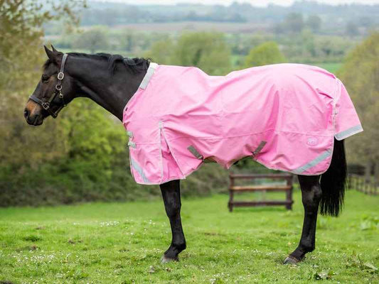 0g Detachable Neck Turnout Rug - Baby Pink - Pet Supplier Store