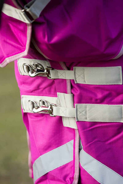 0g Detachable Neck Turnout Rug - Mulberry - Pet Supplier Store