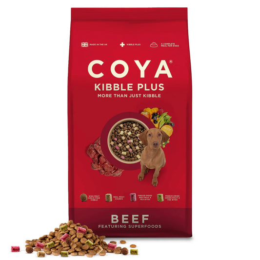 COYA Kibble Plus 1.5kg – Beef, Turkey & Chicken | Freeze-Dried Raw + Kibble