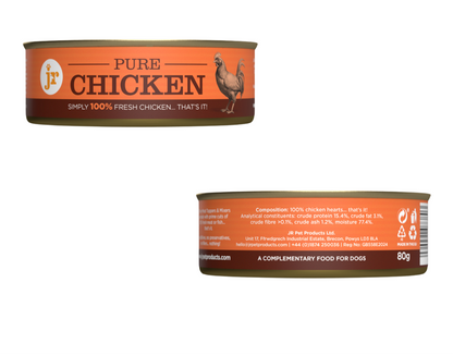 Jr Pure Dog Food Topper/Mixer Cans 80g - 400g
