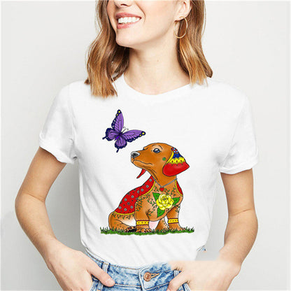 T-shirt dog pattern polyester