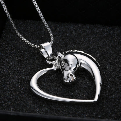 Horse Necklace Silver Colour Horse Head