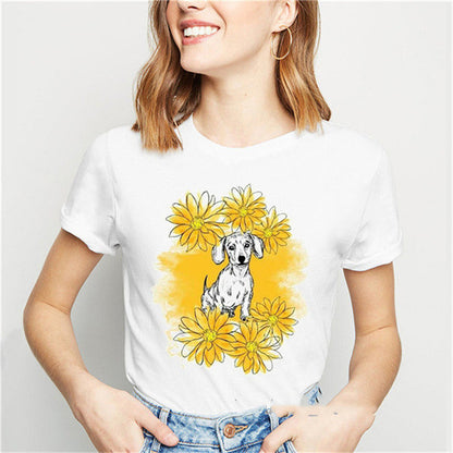 T-shirt dog pattern polyester