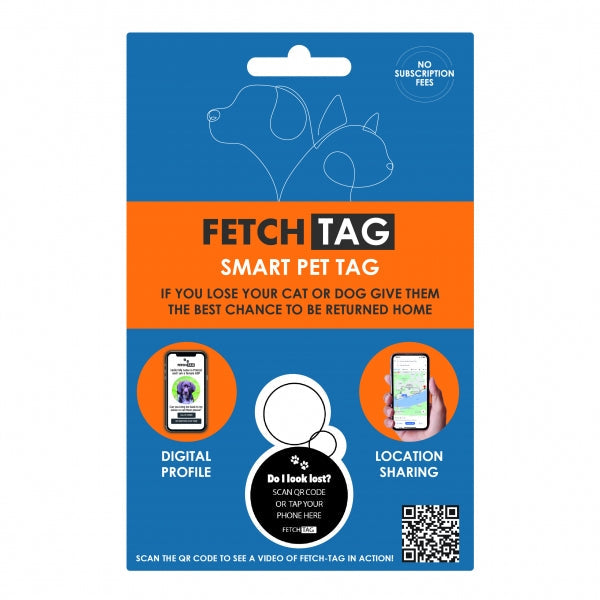 Fetch Tag – Smart Pet ID Tag with QR Code & GPS Alerts