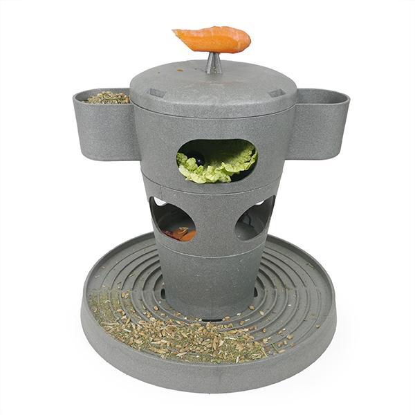 Recycled Treat & Feed Multi Tower – Eco-Friendly Enrichment for Chickens