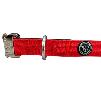 2.5cm Nylon BTactical™ Collar | Citrus Red - Pet Supplier Store