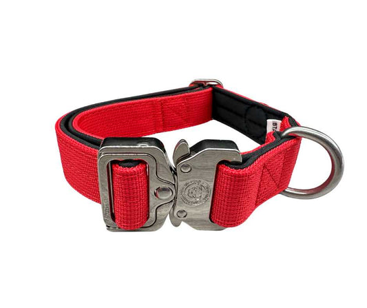 2.5cm Nylon BTactical™ Collar | Citrus Red - Pet Supplier Store