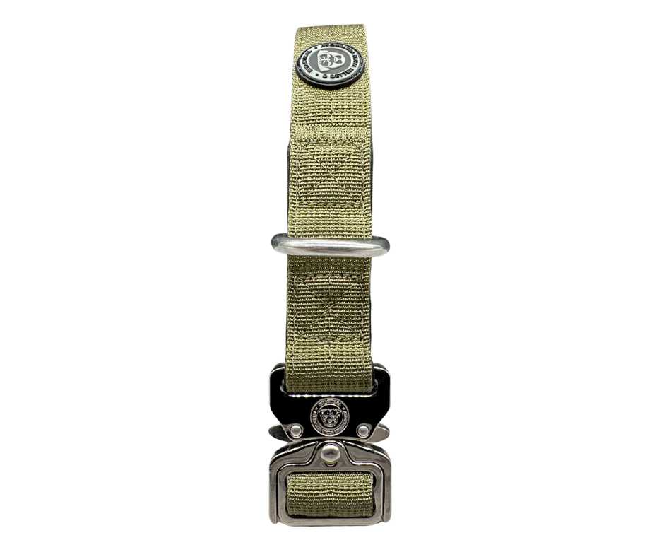 2.5cm Nylon BTactical™ Collar | Khaki Green - Pet Supplier Store