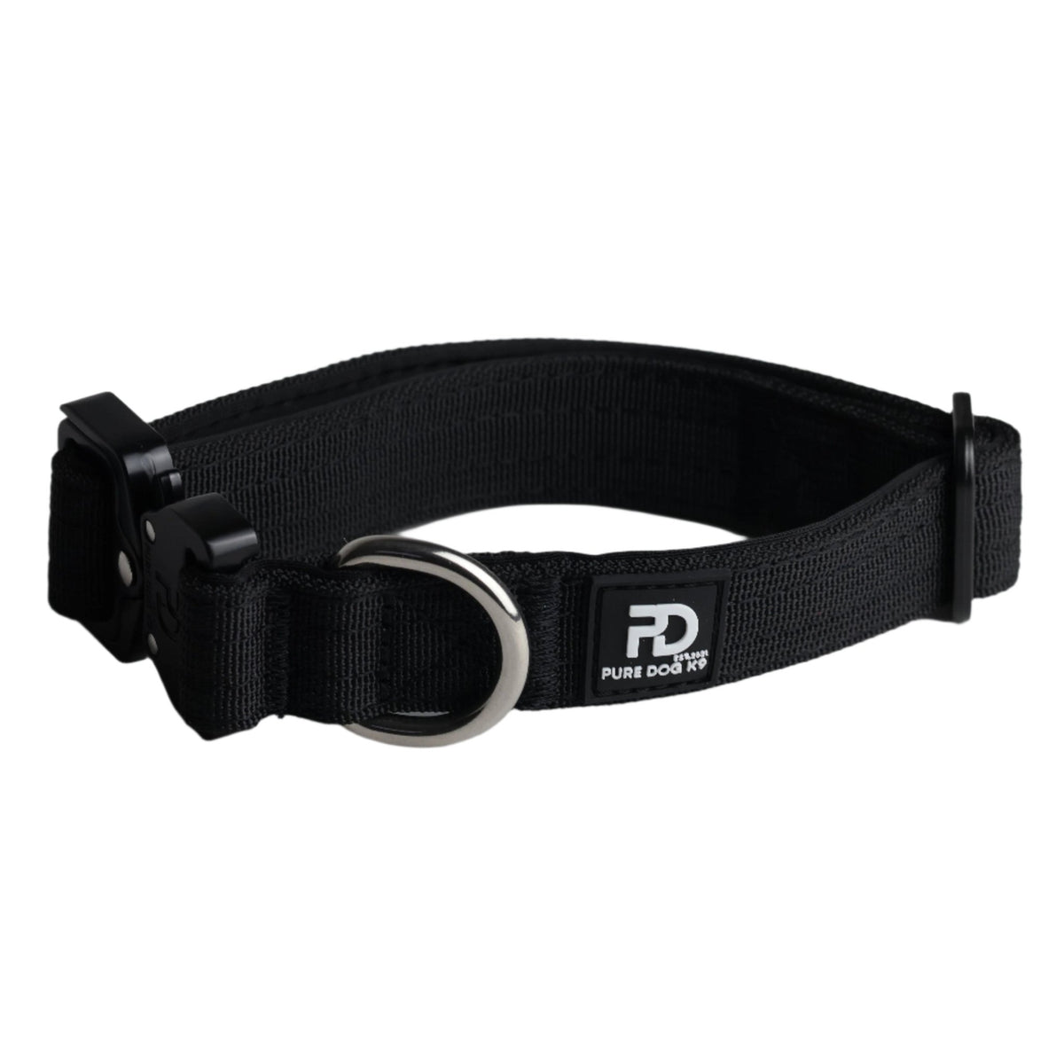 2.5cm Tactical Collar Black - Pet Supplier Store