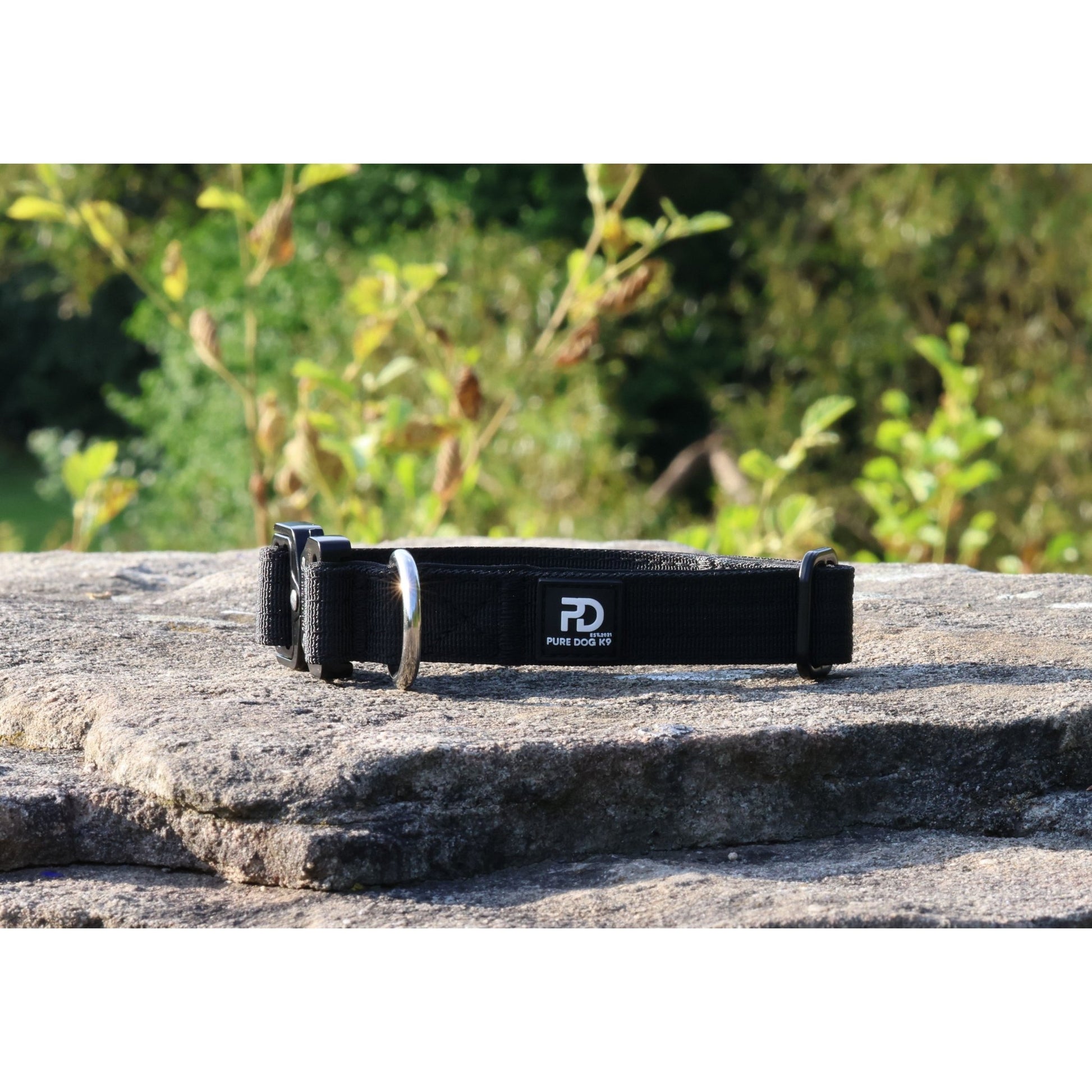 2.5cm Tactical Collar Black - Pet Supplier Store