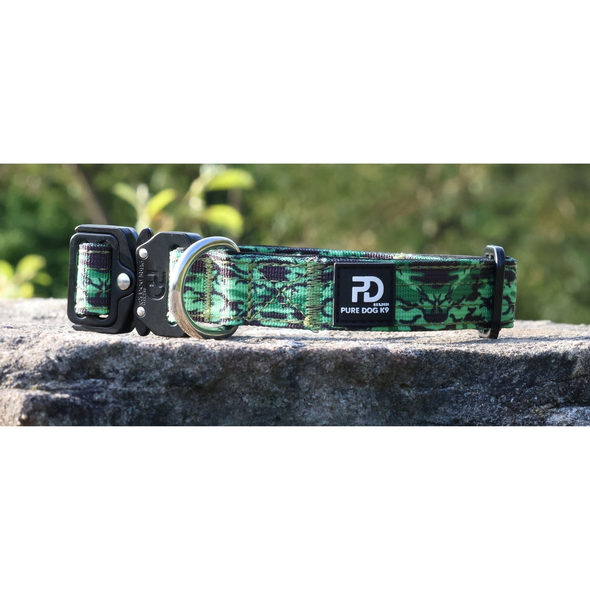 2.5cm Tactical Collar Green Camo - Pet Supplier Store