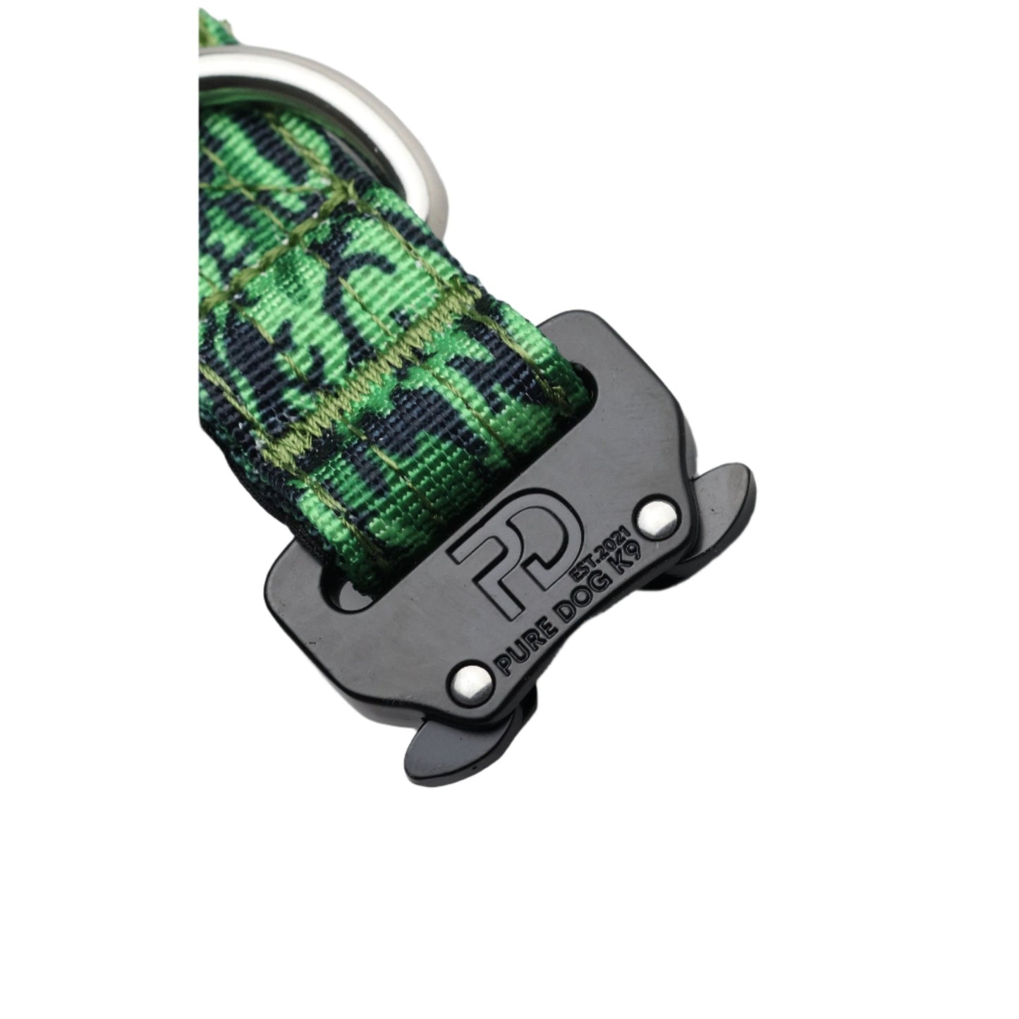 2.5cm Tactical Collar Green Camo - Pet Supplier Store